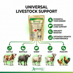 Aminotox Powder | Powerful Toxin Binder & Liver Booster for Cattle (Cow), Buffalo, Goat, Sheep & Poultry | Eliminates Feed Toxins, Supports Digestion & Liver Function