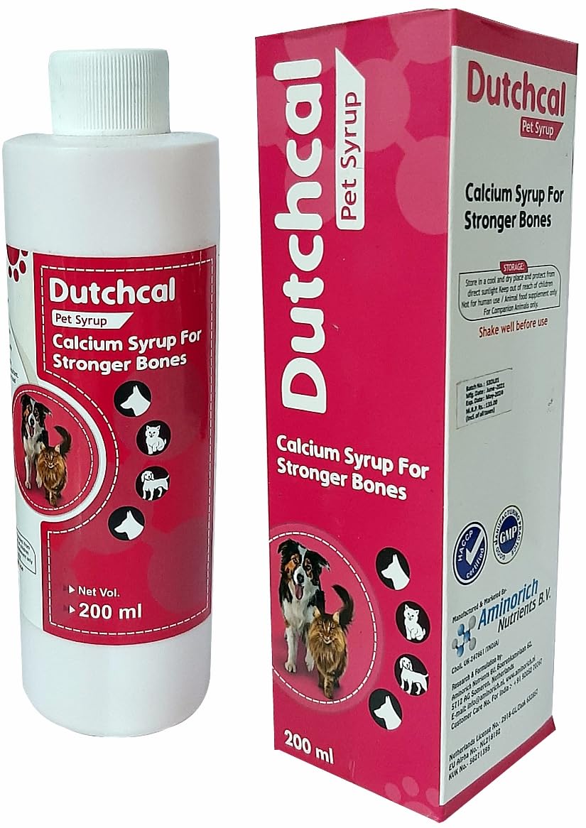 Dutchcal Pet Syrup 200ml | Calcium Syrup For  Stronger Bones