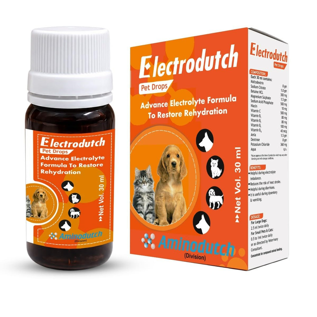 Electrodutch Pet Drops 30ml | Advance Electrolyte Formula To  Restore Rehydration