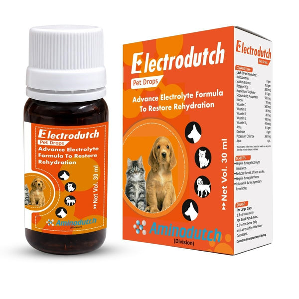 Electrodutch Pet Drops 30ml | Advance Electrolyte Formula To  Restore Rehydration