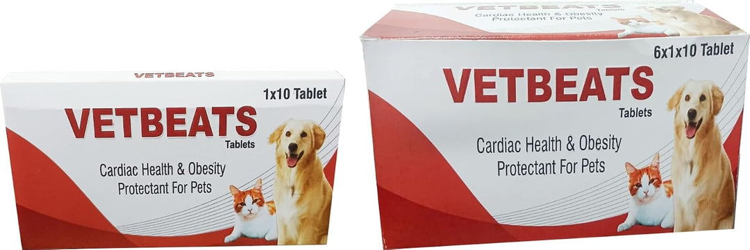 VETBEATS Pet Tablets | Cardiac Health & Obesity  Protectant For Pets