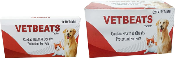 VETBEATS Pet Tablets | Cardiac Health & Obesity  Protectant For Pets