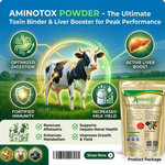 Aminotox Powder | Powerful Toxin Binder & Liver Booster for Cattle (Cow), Buffalo, Goat, Sheep & Poultry | Eliminates Feed Toxins, Supports Digestion & Liver Function