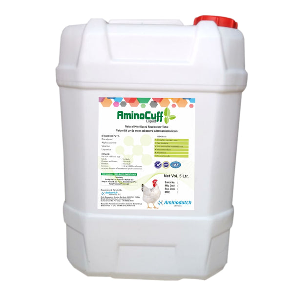 Aminocuff Liquid, Natural Mint Based Respiratory Tonic 5L