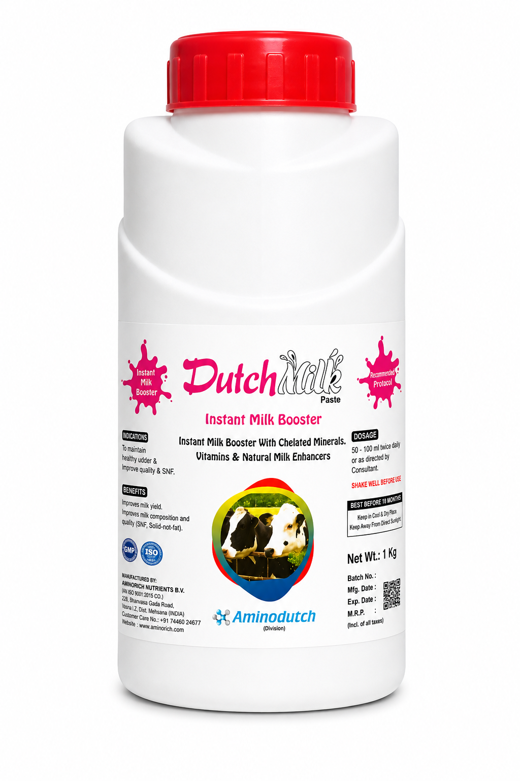 Dutch Milk Paste 1 Kg , Magical Milk Booster for Dairy Animals ,Supports Milk Fat & SNF , Bioavailable Phosphorus, Vitamins & Trace Minerals ,Herbal Galactagogue Formula