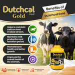 Dutchcal Gold Liquid Calcium Supplement for Cattle, Buffalo, Goat, Sheep & Poultry | Supports Milk Production, Bone Health & Lactation