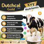 Dutchcal Gold Liquid Calcium Supplement for Cattle, Buffalo, Goat, Sheep & Poultry | Supports Milk Production, Bone Health & Lactation
