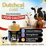 Dutchcal Gold Liquid Calcium Supplement for Cattle, Buffalo, Goat & Sheep | Supports Milk Production, Bone Health & Lactation 5ltr