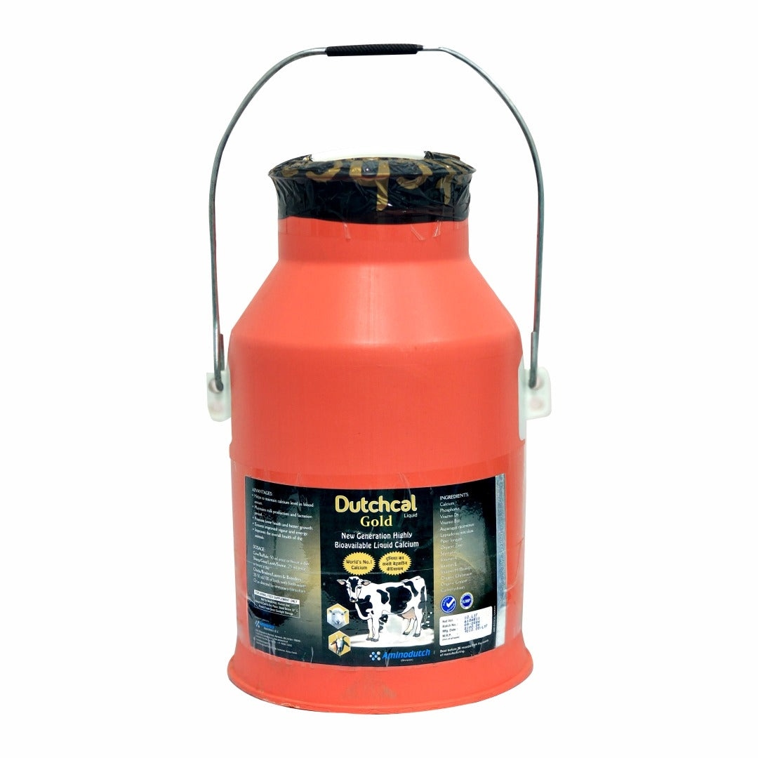 Dutchcal Gold Liquid – Premium Calcium & Mineral Supplement for Cattle, Buffalo, Goat, Sheep, Poultry | Boosts Milk Production, Bone Strength, Growth & Immunity