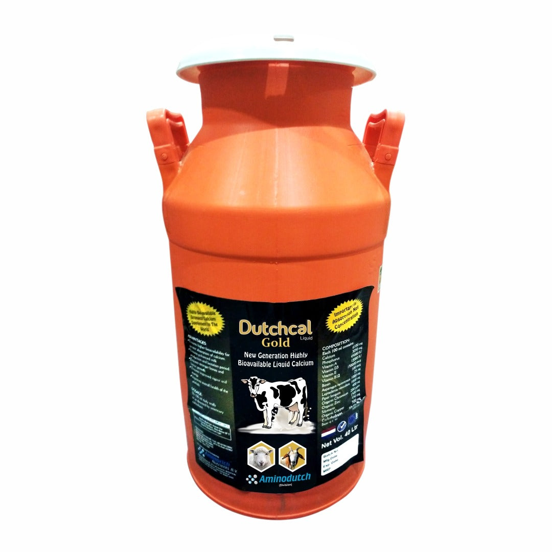 Dutchcal Gold Liquid – Premium Calcium & Mineral Supplement for Cattle, Buffalo, Goat, Sheep, Poultry | Boosts Milk Production, Bone Strength, Growth & Immunity