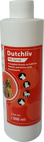DUTCHLIV Pet Syrup 200ml | Powerful phytogenic liver booster to tone up liver functions