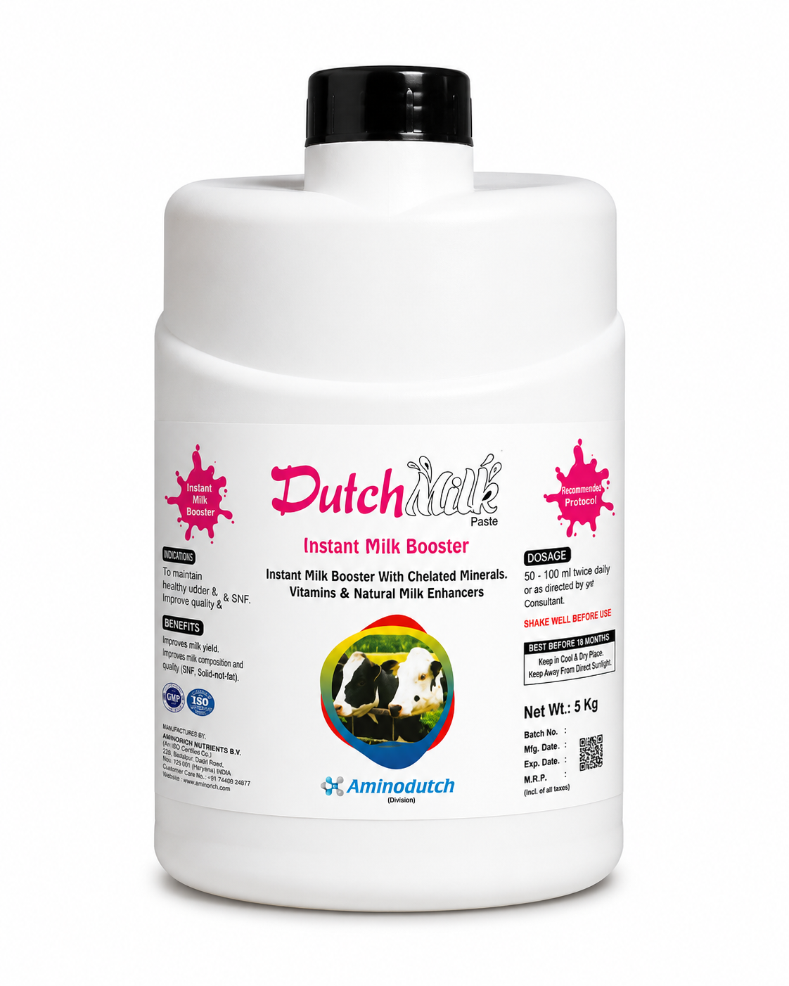Dutch Milk Paste 5Kg ,Magical Milk Booster for Dairy Animals , Supports Milk Fat & SNF ,Bioavailable Phosphorus, Vitamins & Trace Minerals , Herbal Galactagogue Formula