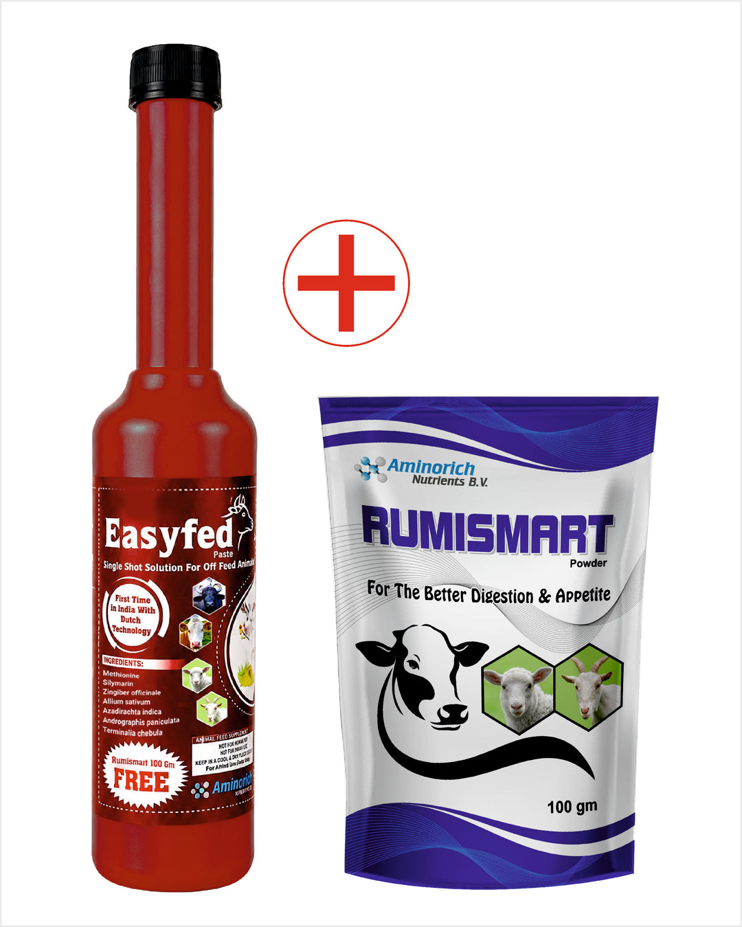 Easyfed Paste 300 gm with Rumismart 100 gm Free, Digestive & Liver Support Supplement for Cattle