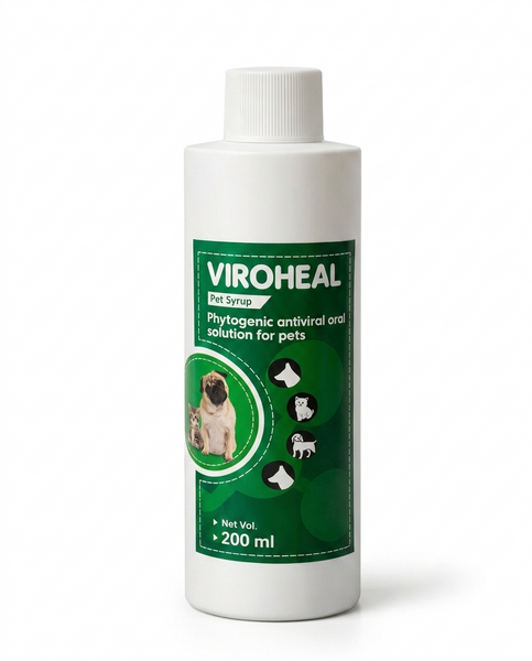 VIROHEAL Pet Syrup Immunity Booster for Dogs & Cats with Amla, Tulsi, Giloy & Pippali – Herbal Supplement (200 ml)