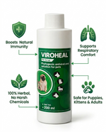 VIROHEAL Pet Syrup Immunity Booster for Dogs & Cats with Amla, Tulsi, Giloy & Pippali – Herbal Supplement (200 ml)