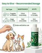 VIROHEAL Pet Syrup Immunity Booster for Dogs & Cats with Amla, Tulsi, Giloy & Pippali – Herbal Supplement (200 ml)