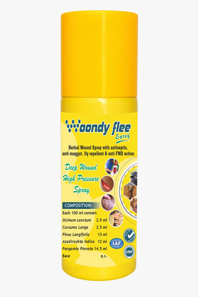 Woondy Flee Spray 100ml | Herbal Wound, Maggot & FMD Spray