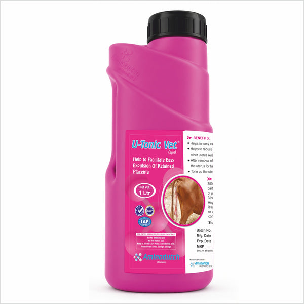 U-Tonic Vet (Liquid) 1L | Facilitate Easy Expulsion of Retained Placenta for Cattle