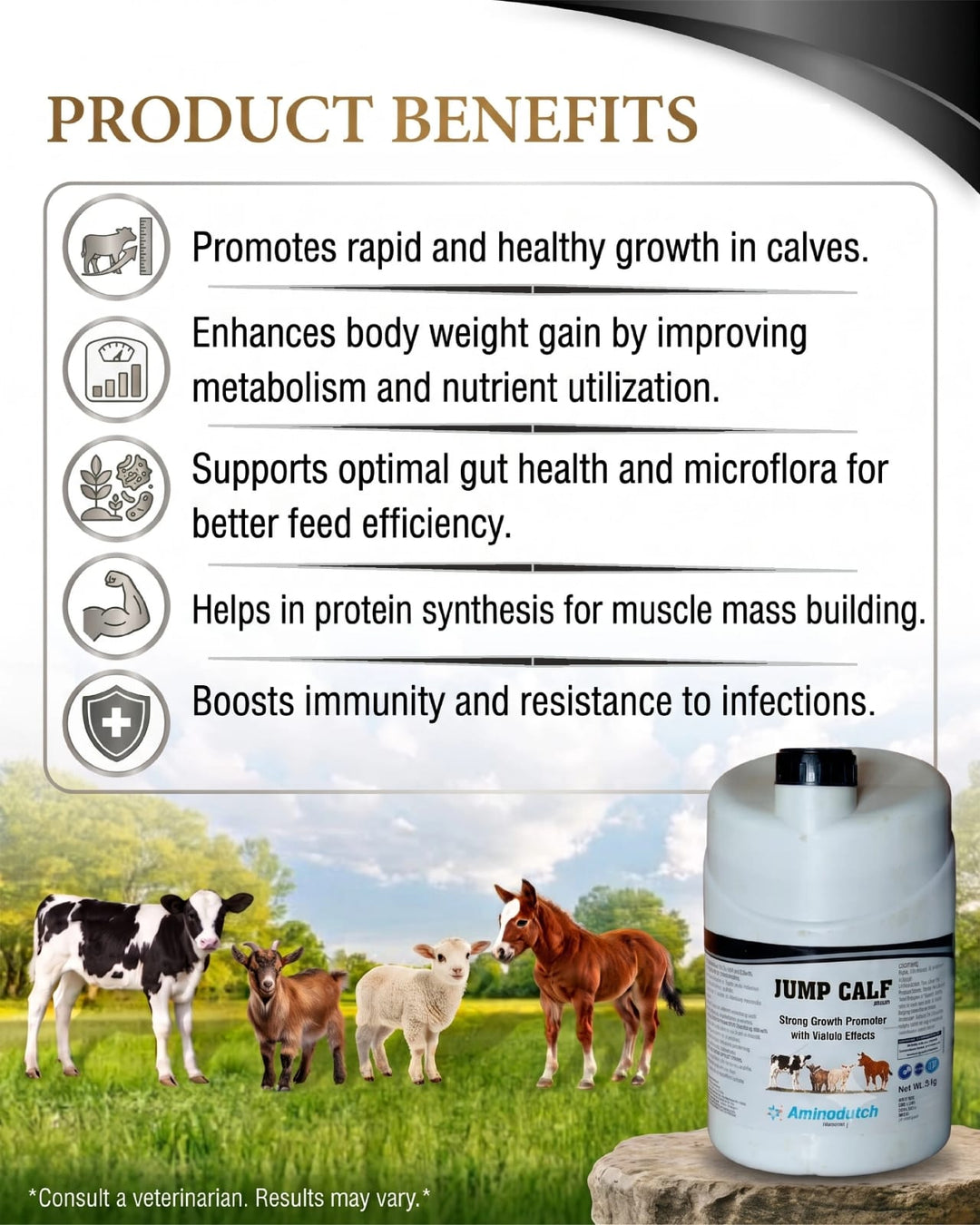 Jump Calf Paste 5Kg | Strong Growth Promoter with  Visible Effects